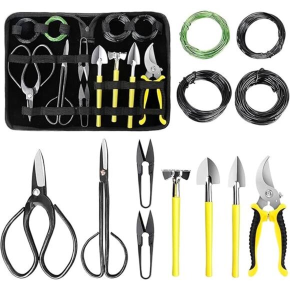 Bonsai Tools Set 13 Pcs High Carbon Steel Succulent Gardening Trimming Tools Set - Picture 7 of 7